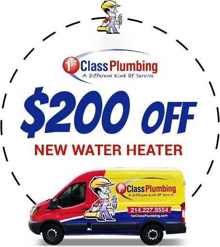 Save money on your Water Heater installation in Plano TX.
